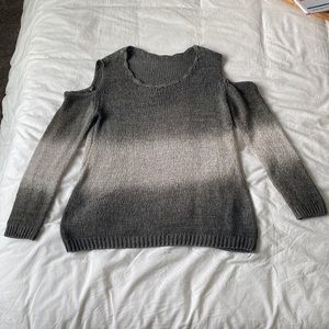 Gray knitted sweater